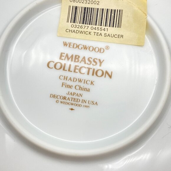 Wedgwood Embassy Collection Chadwick footed tea cup and saucer set of 4 - Picture 8 of 8